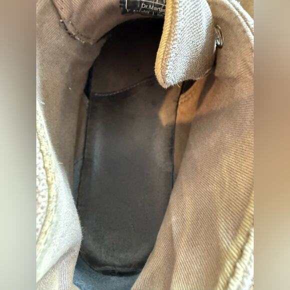 Dr. Marten's Henrie Chukka Boots Canvas Men's Size 9 Women 10 Tan Beige Lace Up - Picture 8 of 9